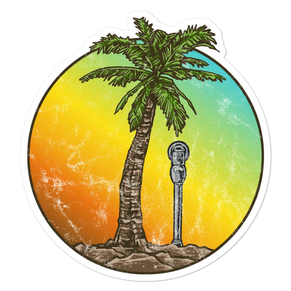 Palm Tree Island Sticker