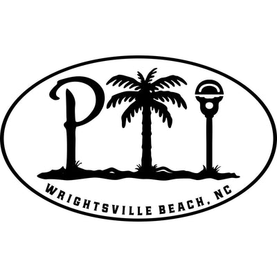Wrightsville Beach Decal - Wrightsville Beach Apparel - Palm Tree Island