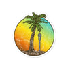 Palm Tree Island Sticker - Wrightsville Beach Apparel - Palm Tree Island